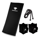 Kit Treino Colchonete + Caneleira Tornozeleira 3KG + Corda de Pular
