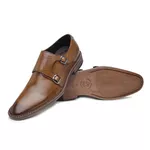 Sapato Monk Strap Ragusa Caramelo