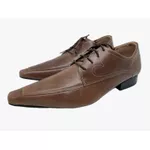 Sapato Masculino Italiano Em Couro Social Marrom Ref: D827