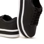 Tênis Casual Helena Preto Com Branco