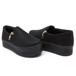 Tênis Slip Zíper Todo Preto Plataforma Daya