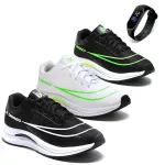 Combo 3 Pares Tênis Masculino Esportivo Para Treino Lançamento + Relógio