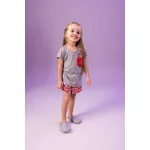 Baby Doll Infantil em Malha com Blusa com Mangas