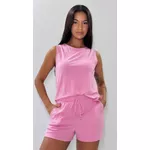 Baby doll com malha suede canelada liso
