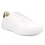 Sapato Casual Masculino de Couro Branco Torino 17006 Branco