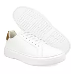 Sapato Casual Masculino de Couro Branco Torino 17006 Branco