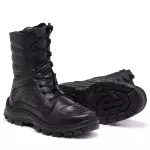 Coturno Bota Militar Couro Bovino Preto 500 Preto