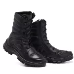 Coturno Bota Militar Couro Bovino Preto 500 Preto