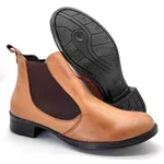 Bota Feminina Chelsea Camel Couro 2026 Camel