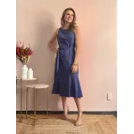 Vestido Linho Midi - Azul Jeans