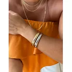 BRACELETE TUBO LISO GR BANHADO A OURO
