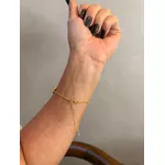 PULSEIRA TREVOS RESINADOS MARROM BANHADA A OURO