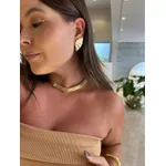 BRINCO LEQUE BANHADO A OURO 