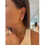 TRIO DE ARGOLAS LISAS BANHADO A OURO