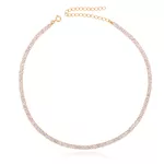 CHOKER RIVIERA GR CRISTAL BANHADA A OURO