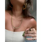 COLAR FITA LONGO BANHADO A OURO 