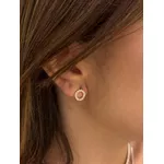 BRINCO CIRCULO CRAVEJADO P BANHADO A OURO 