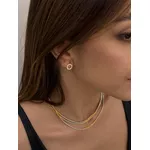 BRINCO CIRCULO CRAVEJADO P BANHADO A OURO 