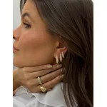 TRIO DE ARGOLAS GOTA FINA CRAVEJADA BANHADO A OURO