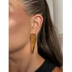 BRINCO ELETRO PENDENTE GEOMETRICO BANHADO A OURO 
