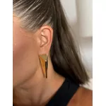 BRINCO ELETRO PENDENTE GEOMETRICO BANHADO A OURO 