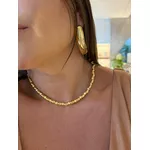 CHOKER PEDRINHAS AMARELAS BANHADO A OURO
