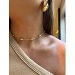 CHOKER TUBINHOS BANHADA A OURO