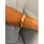BRACELETE ORGANIC CLICK BANHADO A OURO 