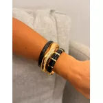 BRACELETE ORGANIC CLICK BANHADO A OURO 