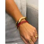 BRACELETE ORGANIC CLICK BANHADO A OURO 