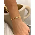 PULSEIRA CANUTILHOS E NOSSA SENHORA DAS GRAÇAS BANHADA A OURO