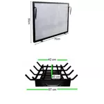 Kit Tela Lareira Em Ferro 70x50cm + Grelha Lareira Média - ELZ