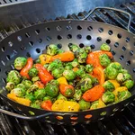 Assadeira Wok Para Grelhar Antiaderente 28cm Com Alças Em Inox - Prana