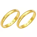 Alianças de casamento e noivado em ouro 18k 750 tradicional 3 mm