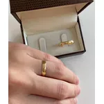 Alianças de casamento e noivado em ouro 18k 750 tradicional 3.5 mm