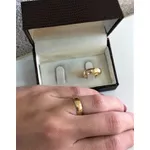 Alianças de casamento e noivado em ouro 18k 750 tradicional 4,5 mm