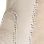 Bota Coturno Chelsea Feminina Couro Legitimo Off-White - REF: 6730