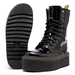 Coturno Plataforma Brienne Verniz Preto