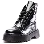 Coturno Estilo Inglês Milano Verniz Preto