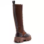 Coturno Tratorado Hera Alta Estilo Veggie Shoes Marrom