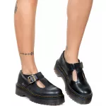 Sapato Inglês Estilo Veggie Boneca Preto Alto