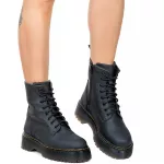 Bota Coturno Tratorada Estilo Inglesa Preto Fosco