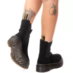 Bota Chelsea Estilo Inglês Abigail Acamurçado Preto