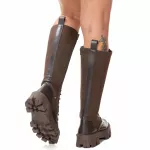 Coturno Tratorado Hera Alta Estilo Veggie Shoes Marrom