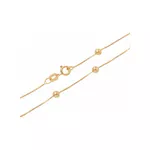 Corrente De Ouro 18k Veneziana Com Bolinhas De 5,0mm Com 45cm