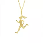 Pingente De Ouro 18k Atletismo Feminino