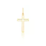 Pingente De Ouro 18k Cruz Com 29mm