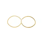 Brinco De Ouro 18k Argola Oval Slim M