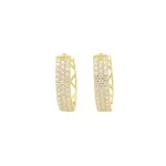 Brinco De Ouro 18k Argola Luminescente