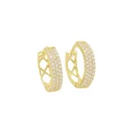Brinco De Ouro 18k Argola Luminescente